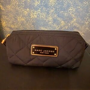 Marc Jacobs Quilted Black Pouch with Gold Accents